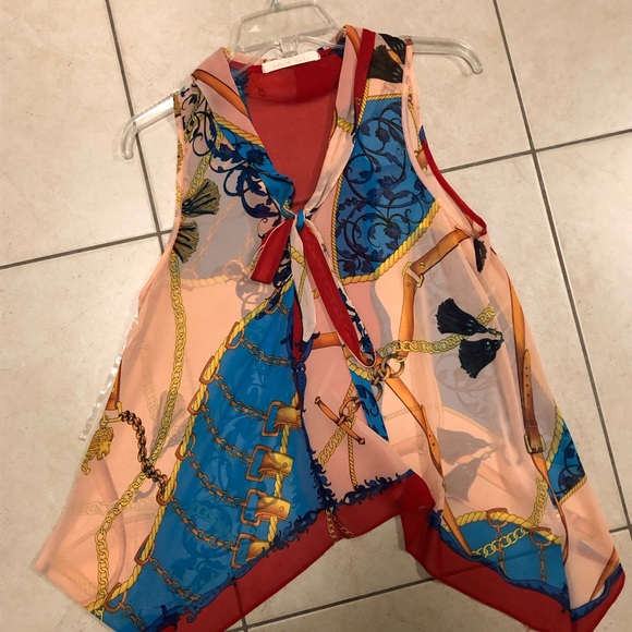 MAKE OFFER 🎊🛍 Printed Sleeveless Top Sweet Rain - Picture 5 of 6